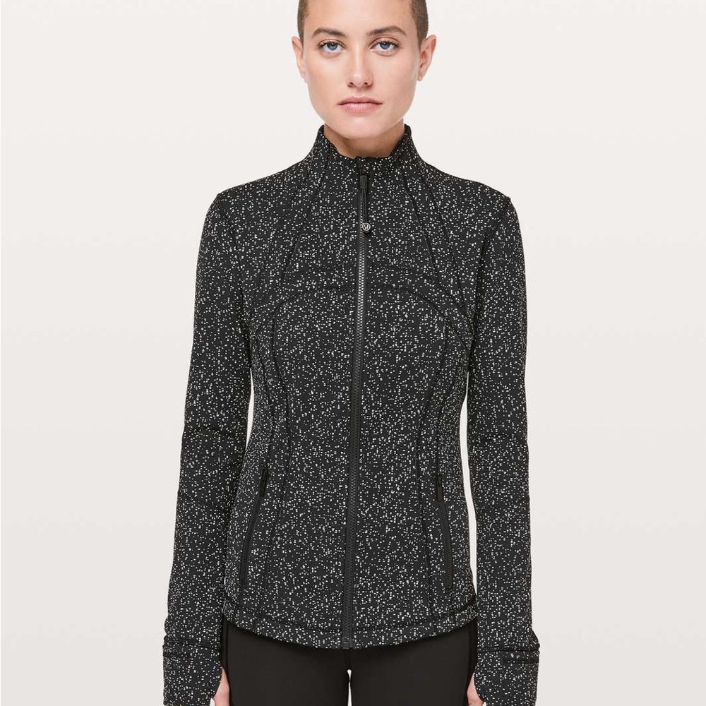 Lululemon Define Jacket Magnetized Jacquard Black White Speckled Size 10